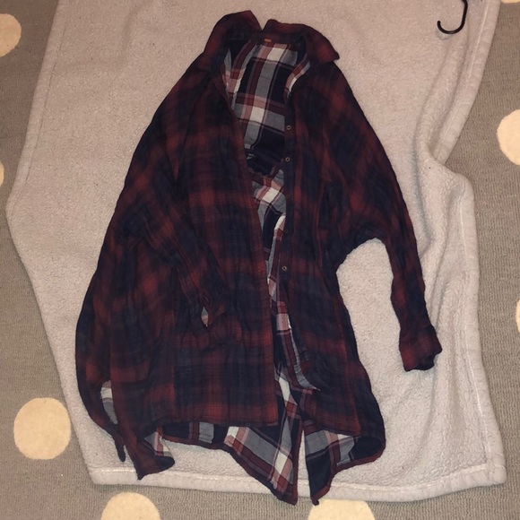 Free People Oversized Reversible Plaid Shirt Dress - Picture 4 of 5